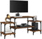 vidaXL - Tv-meubel - 117x35x52 - cm - bewerkt - hout - bruin - eikenkleur