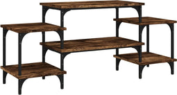 vidaXL - Tv-meubel - 117x35x52 - cm - bewerkt - hout - gerookt - eikenkleurig