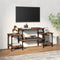 vidaXL - Tv-meubel - 117x35x52 - cm - bewerkt - hout - gerookt - eikenkleurig