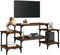 vidaXL - Tv-meubel - 117x35x52 - cm - bewerkt - hout - gerookt - eikenkleurig