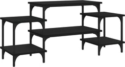 vidaXL - Tv-meubel - 117x35x52 - cm - bewerkt - hout - zwart