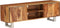 vidaXL - Tv-meubel - 118x30x40 - cm - sheeshamhout - met - honing - afwerking