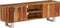 vidaXL - Tv-meubel - 118x30x40 - cm - sheeshamhout - met - honing - afwerking