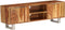 vidaXL - Tv-meubel - 118x30x40 - cm - sheeshamhout - met - honing - afwerking