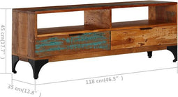 vidaXL - Tv-meubel - 118x35x45 - cm - massief - gerecycled - hout