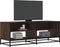 vidaXL - Tv-meubel - 120,5x40x46 - cm - bewerkt - hout - metaal - bruin - eikenkleur