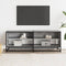 vidaXL - Tv-meubel - 120,5x40x46 - cm - bewerkt - hout - metaal - grijs - sonoma - eiken
