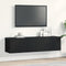 vidaXL - Tv-meubel - 120x30x30,5 - cm - spaanplaat - zwart - eikenkleurig