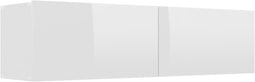 vidaXL - Tv-meubel - 120x30x30 - cm - bewerkt - hout - hoogglans - wit
