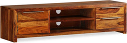 vidaXL - TV-meubel - 120x30x30 - cm - massief - sheeshamhout