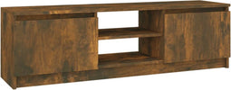 vidaXL - Tv-meubel - 120x30x35,5 - cm - bewerkt - hout - gerookt - eikenkleurig