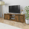 vidaXL - Tv-meubel - 120x30x35,5 - cm - bewerkt - hout - gerookt - eikenkleurig