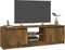vidaXL - Tv-meubel - 120x30x35,5 - cm - bewerkt - hout - gerookt - eikenkleurig