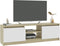 vidaXL - Tv-meubel - 120x30x35,5cm - bewerkt - hout - wit - en - sonoma - eikenkleurig
