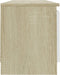 vidaXL - Tv-meubel - 120x30x35,5cm - bewerkt - hout - wit - en - sonoma - eikenkleurig