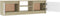 vidaXL - Tv-meubel - 120x30x35,5cm - bewerkt - hout - wit - en - sonoma - eikenkleurig