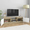 vidaXL - Tv-meubel - 120x30x35,5cm - bewerkt - hout - wit - en - sonoma - eikenkleurig