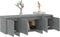 vidaXL - Tv-meubel - 120x30x40,5 - cm - bewerkt - hout - grijs - sonoma - eikenkleurig