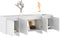 vidaXL - Tv-meubel - 120x30x40,5 - cm - bewerkt - hout - wit
