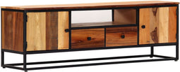 vidaXL - Tv-meubel - 120x30x40 - cm - massief - gerecycled - hout - en - staal