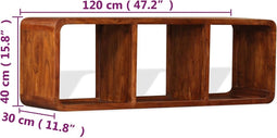 vidaXL - Tv-meubel - 120x30x40 - cm - massief - hout - met - honingafwerking