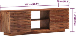 vidaXL - Tv-meubel - 120x30x40 - cm - massief - sheeshamhout