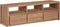 vidaXL - Tv-meubel - 120x30x40 - cm - teakhout - met - natuurlijke - afwerking