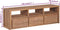 vidaXL - Tv-meubel - 120x30x40 - cm - teakhout - met - natuurlijke - afwerking