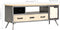 vidaXL - Tv-meubel - 120x30x45 - cm - massief - mangohout - en - staal
