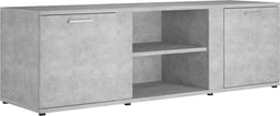 vidaXL - Tv-meubel - 120x34x37 - cm - bewerkt - hout - betongrijs