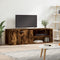 vidaXL - Tv-meubel - 120x34x37 - cm - bewerkt - hout - gerookt - eikenkleurig
