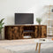 vidaXL - Tv-meubel - 120x34x37 - cm - bewerkt - hout - gerookt - eikenkleurig
