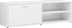 vidaXL - Tv-meubel - 120x34x37 - cm - bewerkt - hout - hoogglans - wit