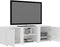 vidaXL - Tv-meubel - 120x34x37 - cm - bewerkt - hout - hoogglans - wit