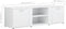 vidaXL - Tv-meubel - 120x34x37 - cm - bewerkt - hout - hoogglans - wit
