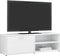 vidaXL - Tv-meubel - 120x34x37 - cm - bewerkt - hout - hoogglans - wit
