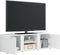 vidaXL - Tv-meubel - 120x34x37 - cm - bewerkt - hout - hoogglans - wit