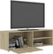 vidaXL - Tv-meubel - 120x34x37 - cm - bewerkt - hout - sonoma - eikenkleurig