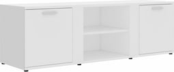 vidaXL - Tv-meubel - 120x34x37 - cm - bewerkt - hout - wit