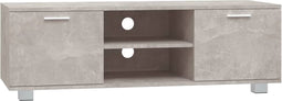 vidaXL - Tv-meubel - 120x40,5x35 - cm - bewerkt - hout - betongrijs