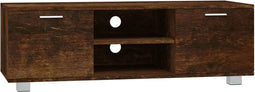 vidaXL - Tv-meubel - 120x40,5x35 - cm - bewerkt - hout - gerookt - eikenkleurig
