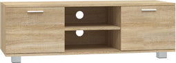 vidaXL - Tv-meubel - 120x40,5x35 - cm - bewerkt - hout - sonoma - eikenkleurig