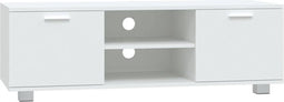 vidaXL - Tv-meubel - 120x40,5x35 - cm - bewerkt - hout - wit