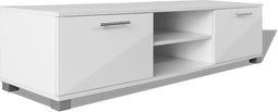 vidaXL - Tv-meubel - 120x40,5x35 - cm - hoogglans - wit