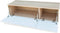 vidaXL - Tv-meubel - 120x40x34 - cm - bewerkt - hout - hoogglans - wit - en - eikenkleur
