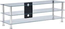 vidaXL - Tv-meubel - 120x40x40 - cm - gehard - glas - transparant