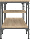vidaXL - Tv-meubel - 121x35x45 - cm - bewerkt - hout - en - ijzer - sonoma - eikenkleur