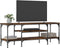 vidaXL - Tv-meubel - 121x35x45 - cm - bewerkt - hout - en - ijzer - gerookt - eikenkleur