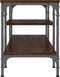 vidaXL - Tv-meubel - 121x35x45 - cm - bewerkt - hout - en - ijzer - bruin - eikenkleur