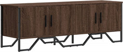 vidaXL - Tv-meubel - 122x34x41 - cm - bewerkt - hout - bruin - eikenkleurig